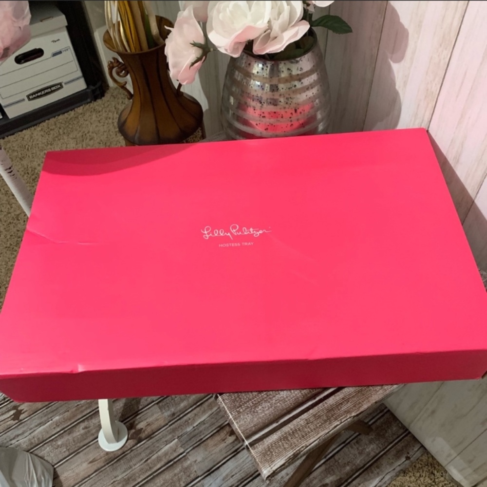 Lilly Pulitzer NWT Hostess Tray “Painted Palms” - Picture 6 of 6